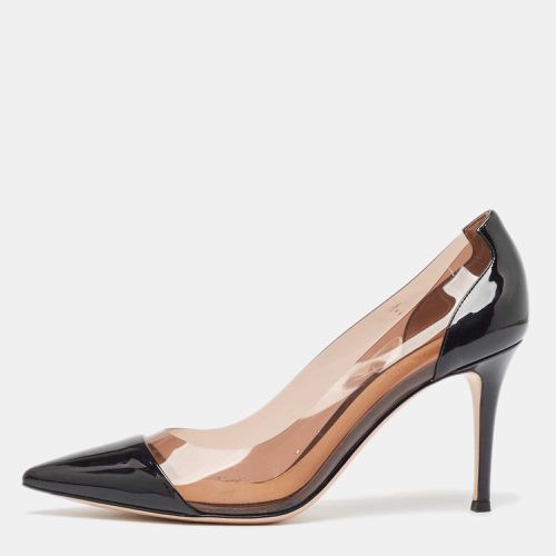 Gianvito Rossi Black Patent Leather and PVC Plexi Pointed Toe Pumps Size 39 - Gianvito Rossi - Modalova