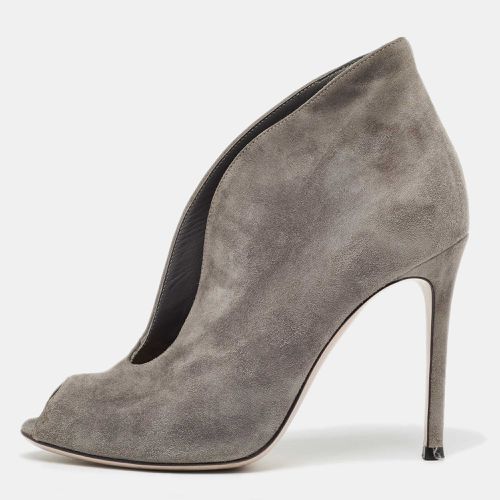 Gianvito Rossi Grey Suede Vamp Booties Size 35.5 - Gianvito Rossi - Modalova