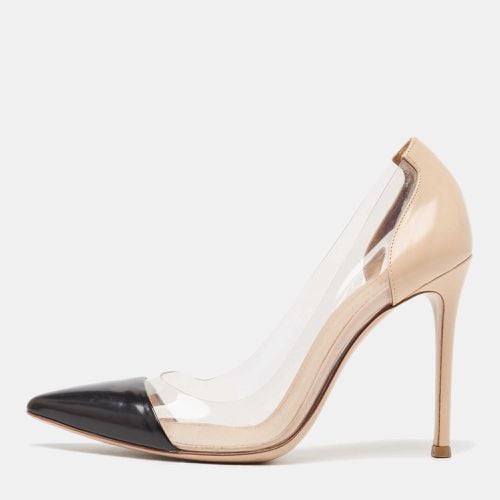 Gianvito Rossi Black/Beige Leather and PVC Plexi Pumps Size 36 - Gianvito Rossi - Modalova