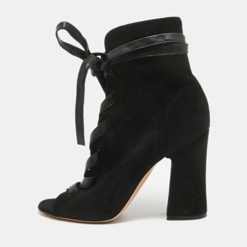 Gianvito Rossi Black Suede Lace Up Ankle Boots Size 39 - Gianvito Rossi - Modalova