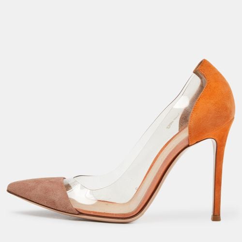 Gianvito Rossi Orange/Beige Suede and PVC Plexi Pumps Size 38 - Gianvito Rossi - Modalova