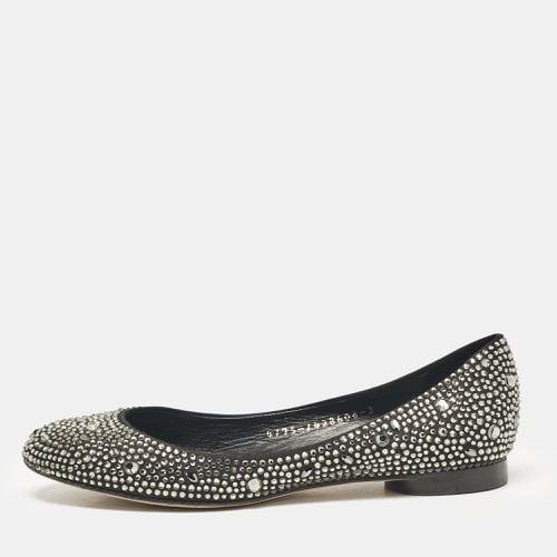 Crystal Embellished Satin Ballet Flats Size 36 - Gina - Modalova