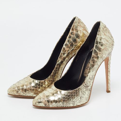 Size 40 Python Leather Pointed Toe Pumps - Gina - Modalova