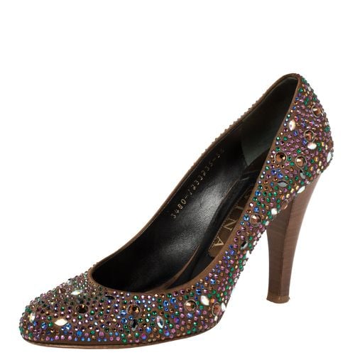 Gina Brown Satin Crystal Embellished Pumps Size 38.5 - Gina - Modalova