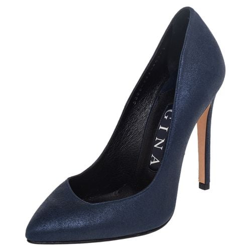 Gina Navy Blue Suede Pumps Size 36 - Gina - Modalova