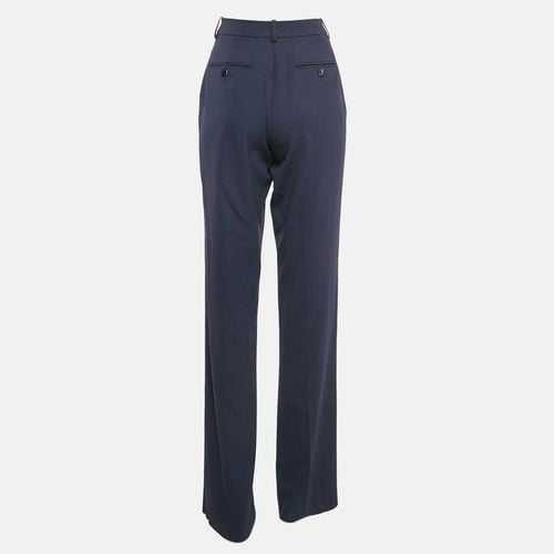 Giorgio Armani Navy Blue Wool Straight Leg Trousers M - Giorgio Armani - Modalova