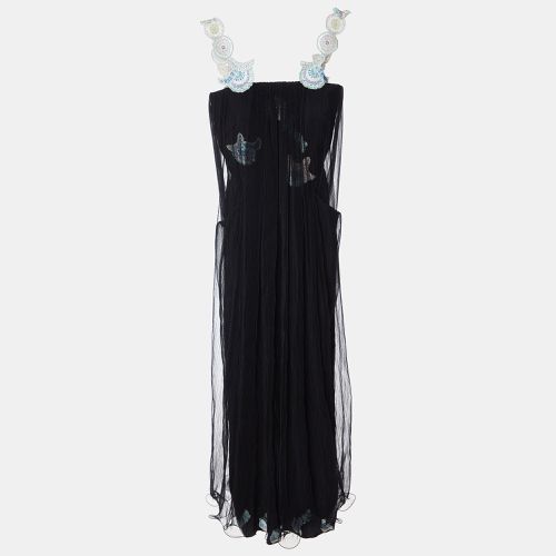 Giorgio Armani Black Tulle Embellished Flared Dress S - Giorgio Armani - Modalova