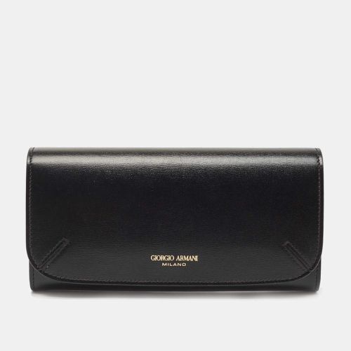 Leather Continental Wallet - Giorgio Armani - Modalova