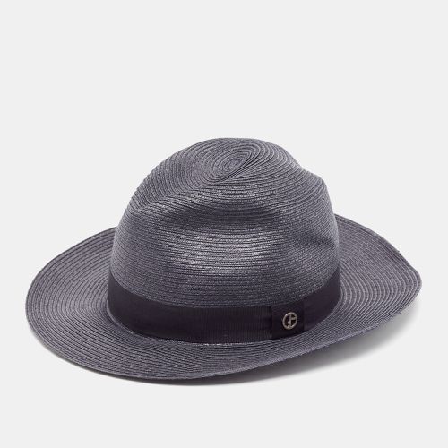 Emporio Armani Logo-Plaque Woven Raffia Sun Hat - Giorgio Armani - Modalova