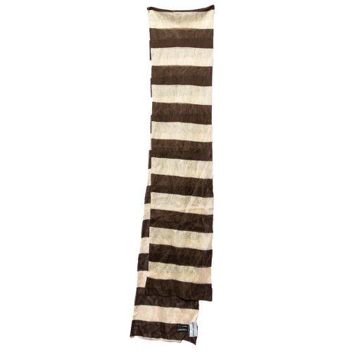 Giorgio Armani Brown & Beige Striped Knit Stole - Giorgio Armani - Modalova