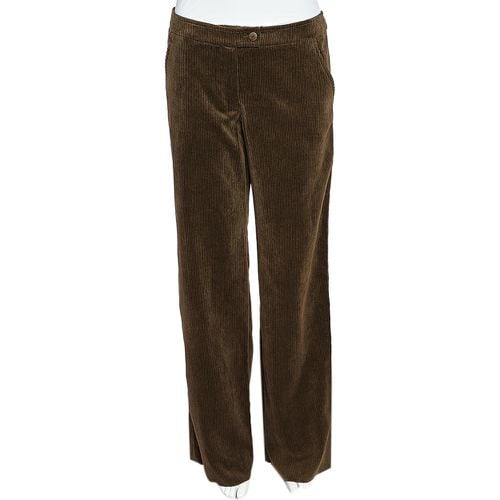 Giorgio Armani Brown Corduroy Wide Leg Pants M - Giorgio Armani - Modalova