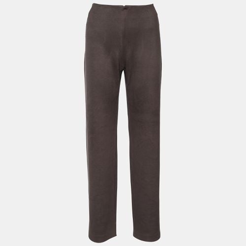 Giorgio Armani Brown Coated Knit Straight Fit Trousers M - Giorgio Armani - Modalova