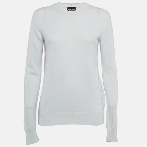 Giorgio Armani Blue Cashmere Knit Long Sleeve Sweater S - Giorgio Armani - Modalova