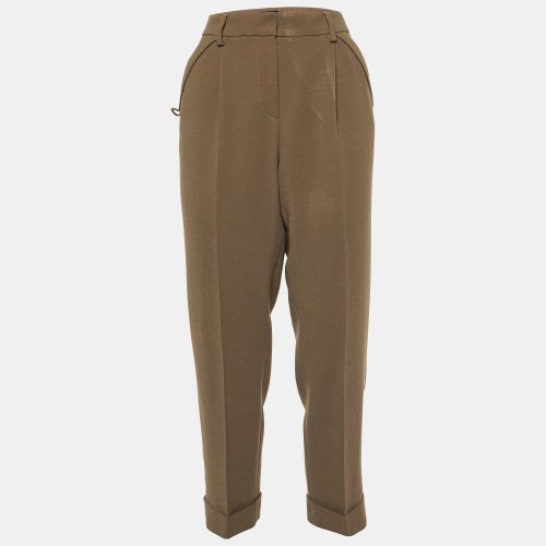 Giorgio Armani Brown Crepe Pleated Trousers M - Giorgio Armani - Modalova