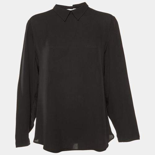 Giorgio Armani Black Silk Long Sleeve Blouse L - Giorgio Armani - Modalova