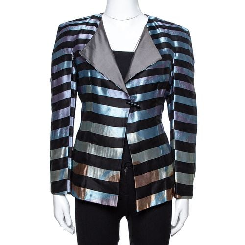 Giorgio Armani Multicolor Striped Jacquard Toggle Button Jacket S - Giorgio Armani - Modalova