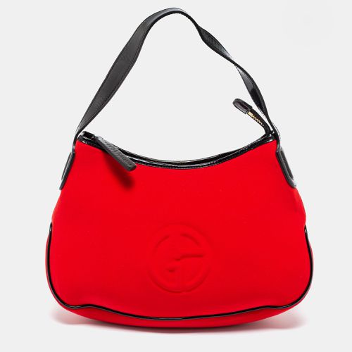 Giorgio Armani Red Neoprene And Patent Leather Hobo Bag - Giorgio Armani - Modalova