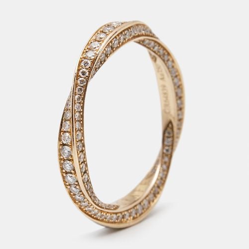 Sprial Pave Diamond 18k Rose Ring Size 49 - Graff - Modalova