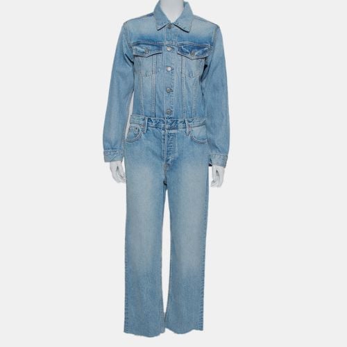 Grlfrnd Blue Denim Sloane Jumpsuit M - Grlfrnd - Modalova