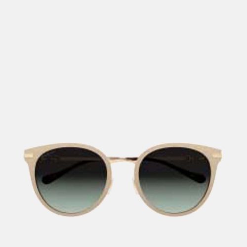 Gucci Ivory / Beige - GG1015 horsebit round-frame sunglasses - Gucci - Modalova