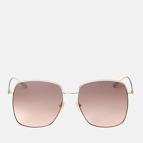 Gucci Gold / Brown GG1031S Rectangle - Square Sunglasses - Gucci - Modalova