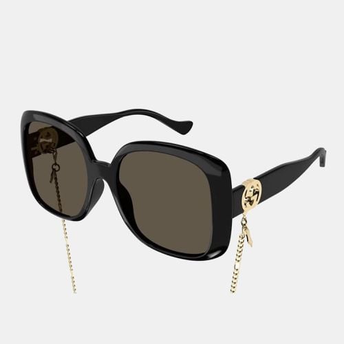 Gucci Brown Acetate Sunglasses - Gucci - Modalova