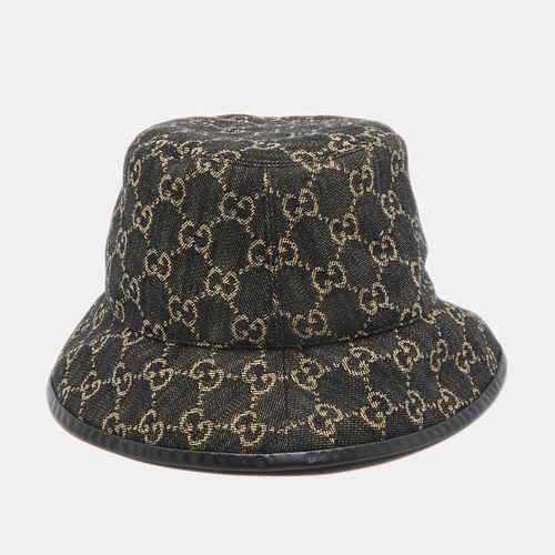 Gucci Black GG Web Denim Bucket Hat - Gucci - Modalova