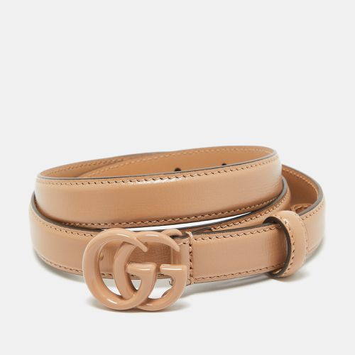 Gucci Beige Leather Double G Buckle Slim Belt 85 CM - Gucci - Modalova