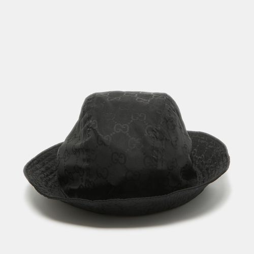 Gucci Black GG Web Nylon Bucket Hat With Pouch - Gucci - Modalova