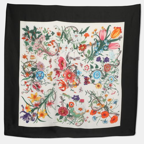 Gucci Multicolor Floral Print Silk Scarf - Gucci - Modalova