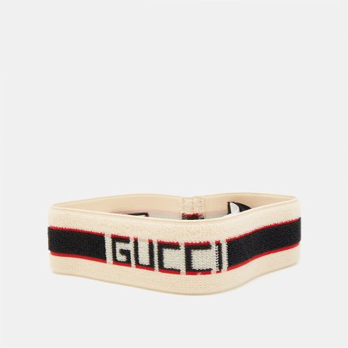 Gucci Beige Terry Cotton Logo Headband and Wristband Set - Gucci - Modalova