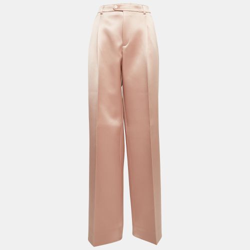 Gucci Pink Satin Pleated Straight Trousers M - Gucci - Modalova