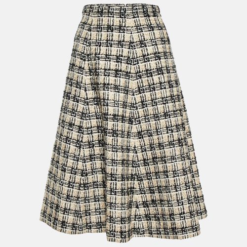 Gucci Beige/Black G Check Tweed Midi Skirt M - Gucci - Modalova