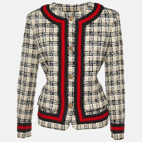 Gucci Beige/Black G Check Tweed Jacket M - Gucci - Modalova