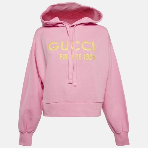 Gucci Pink Embroidered Cotton Sweatshirt Hoodie XS - Gucci - Modalova