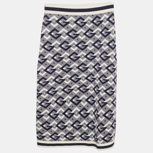 Gucci Navy Blue Cotton Jacquard Knit Knee-Length Skirt XS - Gucci - Modalova