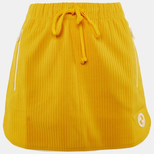 Gucci Yellow Ribbed Knit Mini Skirt L - Gucci - Modalova