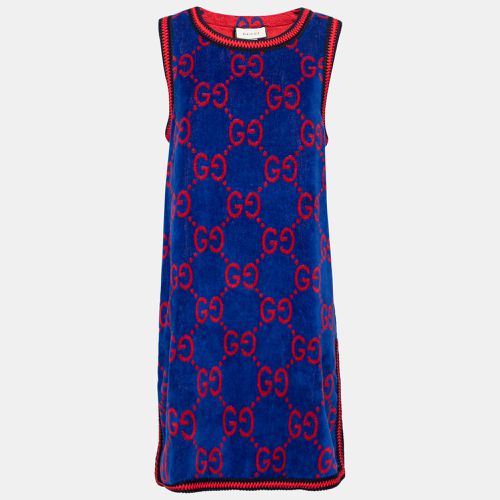 Gucci Blue GG Jacquard Terry Cotton Sleeveless Dress L - Gucci - Modalova