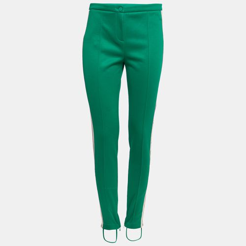 Gucci Green Technical Jersey Web Stripe Logo Trimmed Leggings M - Gucci - Modalova