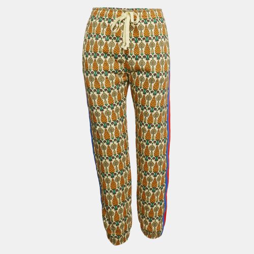 Gucci Multicolor Garden Print Felted Cotton Joggers XS - Gucci - Modalova