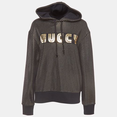 Gucci Black Black/Gold Star Printed Cotton Hoodie XS - Gucci - Modalova