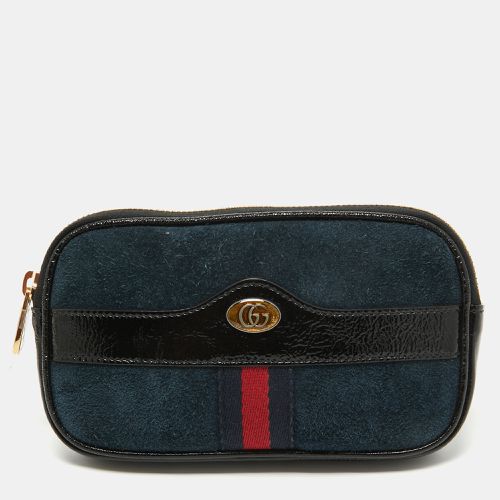 Gucci Black/Navy Blue Suede and Patent Leather Ophidia Belt Bag - Gucci - Modalova