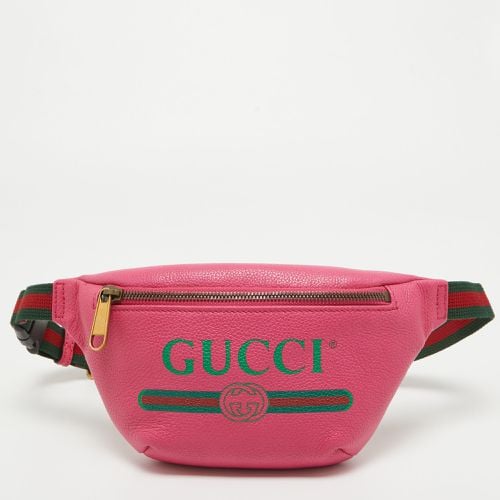 Gucci Pink Leather Logo Web Belt Bag - Gucci - Modalova