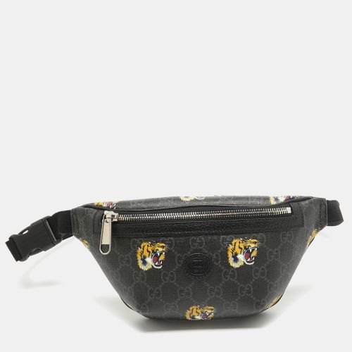 Gucci Black GG Supreme Canvas Tiger Print Belt Bag - Gucci - Modalova