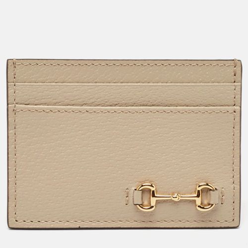 Gucci Light Beige Leather Horsebit Card Case - Gucci - Modalova