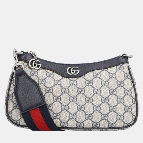 Gucci Blue GG Supreme Canvas and Leather Small Ophidia Shoulder Bag - Gucci - Modalova