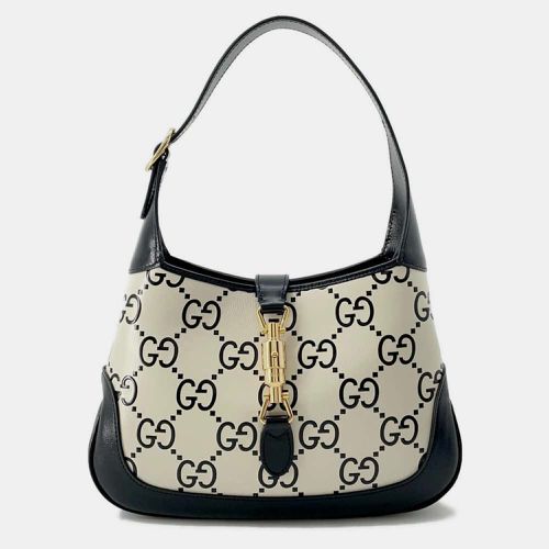 Gucci Black/White PVC and Leather Jackie 1961 Shoulder Bag - Gucci - Modalova