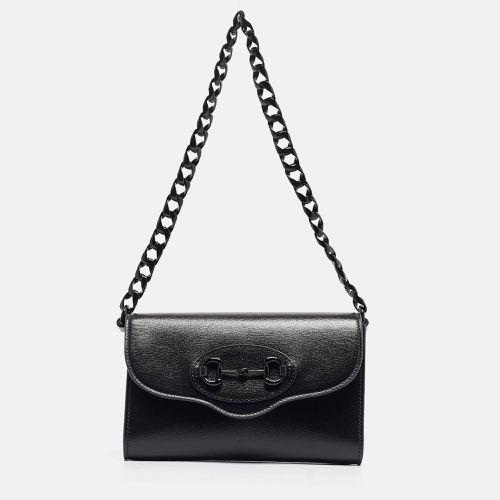 Gucci Black Leather Mini Monochrome Horsebit 1955 Shoulder Bag - Gucci - Modalova