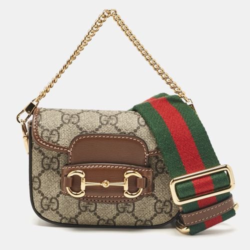 Gucci Beige/Brown GG Supreme Canvas and Leather Horsebit 1955 Wallet Crossbody Bag - Gucci - Modalova