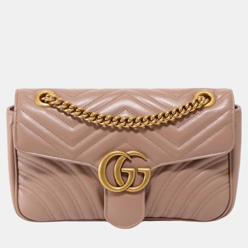 Gucci Pink Leather GG Marmont Shoulder Bag - Gucci - Modalova